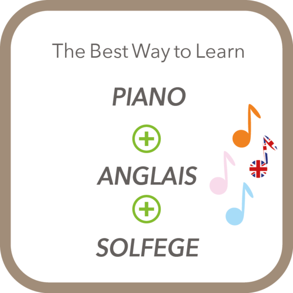 slogan methode eveil musical The Best Way to learn Piano+Anglais+Solfège