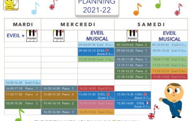 Éveil Musical Paris + Zoom Musical : le Planning 2021-22 !